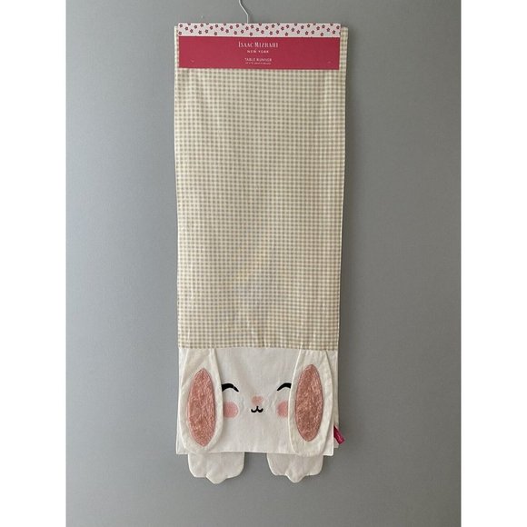 Bunny Rabbit Easter Table Runner Sequins Floppy Ears Isaac Mizrahi 14x72 New - Picture 10 of 10